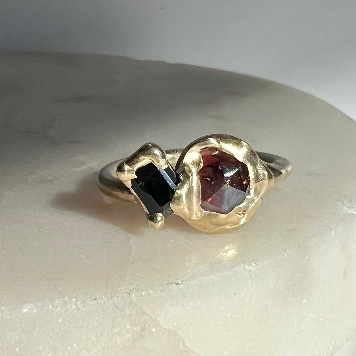 Tourmaline and garnet deals ring