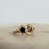 Duo Ring in Garnet and Tourmaline 02- size 5.5-ONE OF A KIND - READY TO SHIP