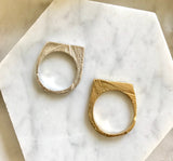 textured stacking ring by Georgia Varidakis.