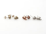 Rabbit head stud earrings by Georgia Varidakis