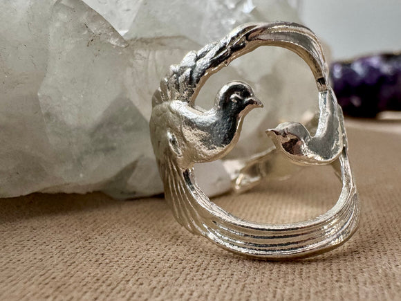 Bird Ring- size 5- ONE OF A KIND - READY TO SHIP