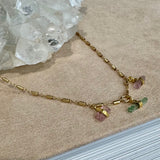 Triple Raw Tourmaline Necklace