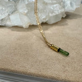 Raw Green Tourmaline Necklace