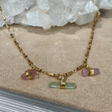 Triple Raw Tourmaline Necklace