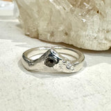 Raw Diamond Ring- size 6.5- ONE OF A KIND - READY TO SHIP