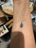 Kyanite necklace & skulls pendant for Alyssa