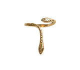 Slightly adjustable two headed snake ring .  By Georgia Varidakis