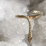 Slightly adjustable two headed snake ring .  By Georgia Varidakis